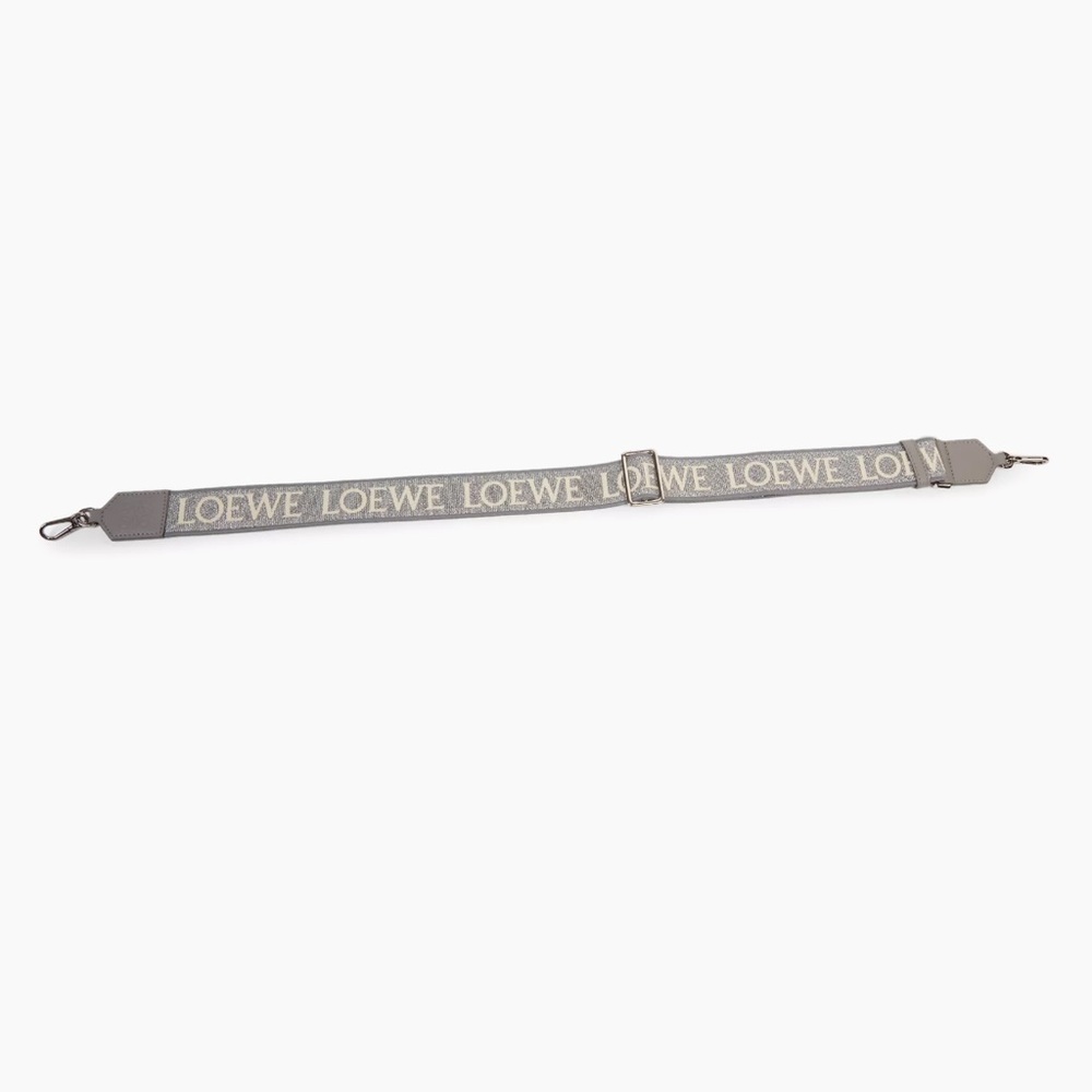 Loewe Anagram Sparkle Bag Strap- Silver